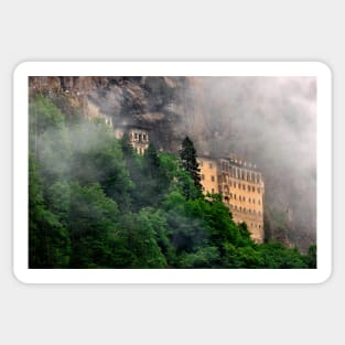 Sumela monastery in the clouds Sticker